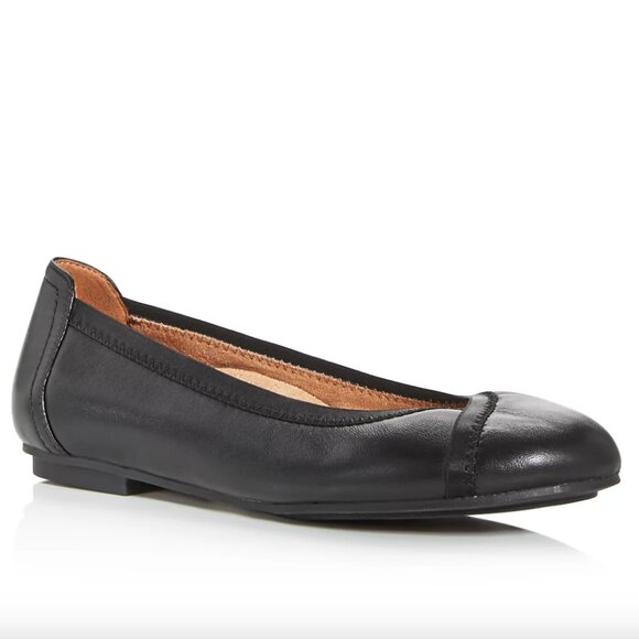 VIONIC CAROLL Ballet Flats Black Leather Classic Career Office Women's 6.5 Wide - Picture 3 of 11